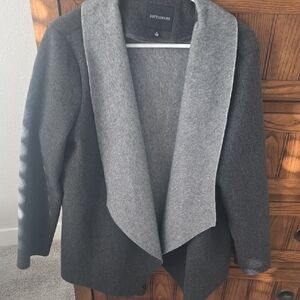 Dictionary Gray Shawl Collar Cardigan